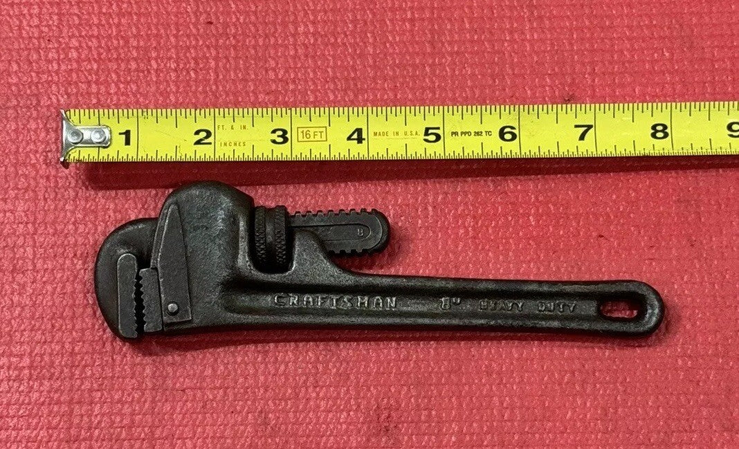 Vintage Craftsman 5567, 8" Heavy Duty Pipe Wrench Made in USA