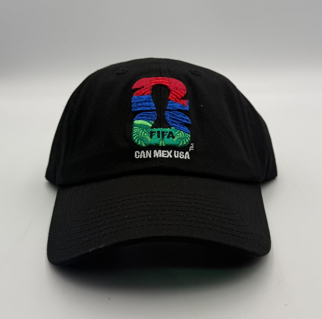 New FIFA World Cup 2026 Continental Emblem Hat Men's Black Sports Snapback Cap