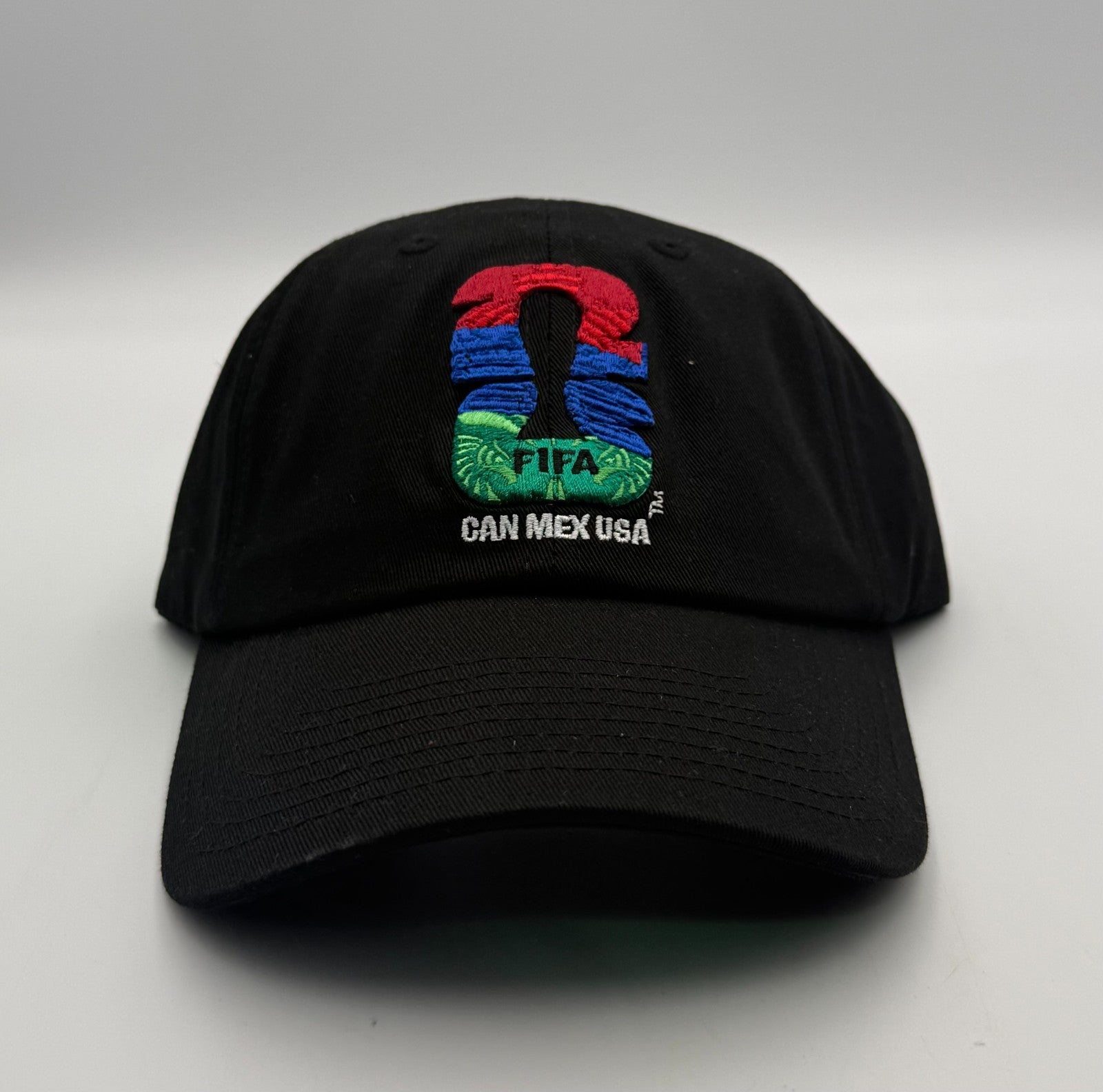 New FIFA World Cup 2026 Continental Emblem Hat Men's Black Sports Snapback Cap