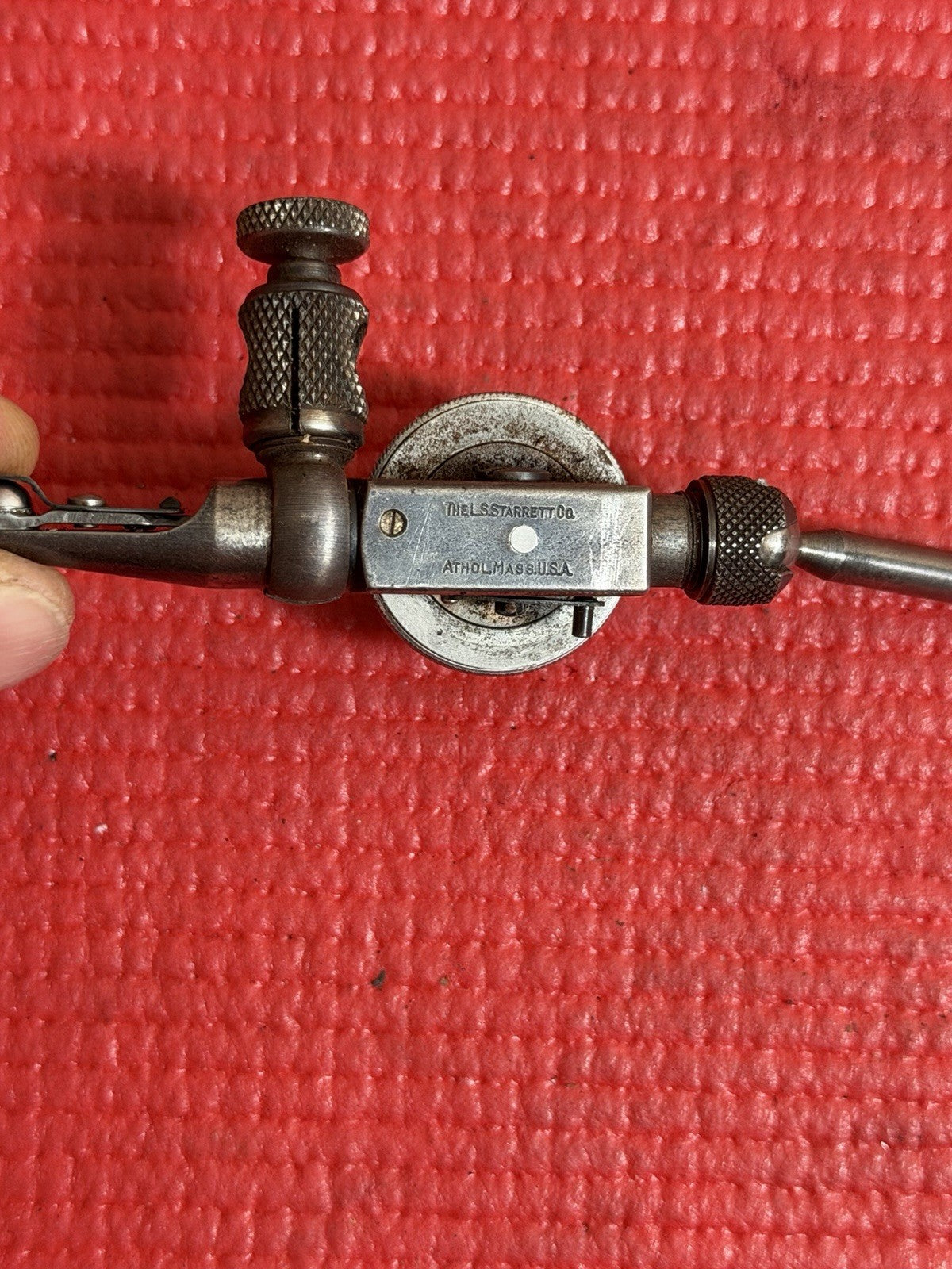 VINTAGE STARRETT LAST WORD 711  .001 TEST INDICATOR WITH CASE MACHINIST TOOL USA