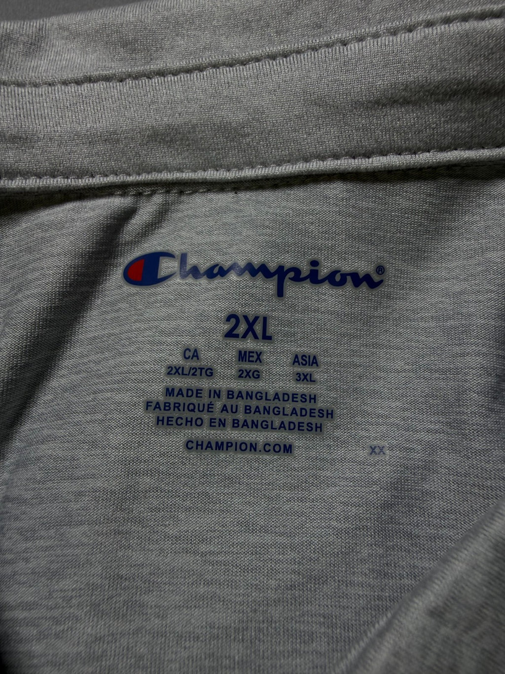 NWT Champion NCAA Polo Shirt Men's 2XL Gray Short Sleeve Lightweight Pullover