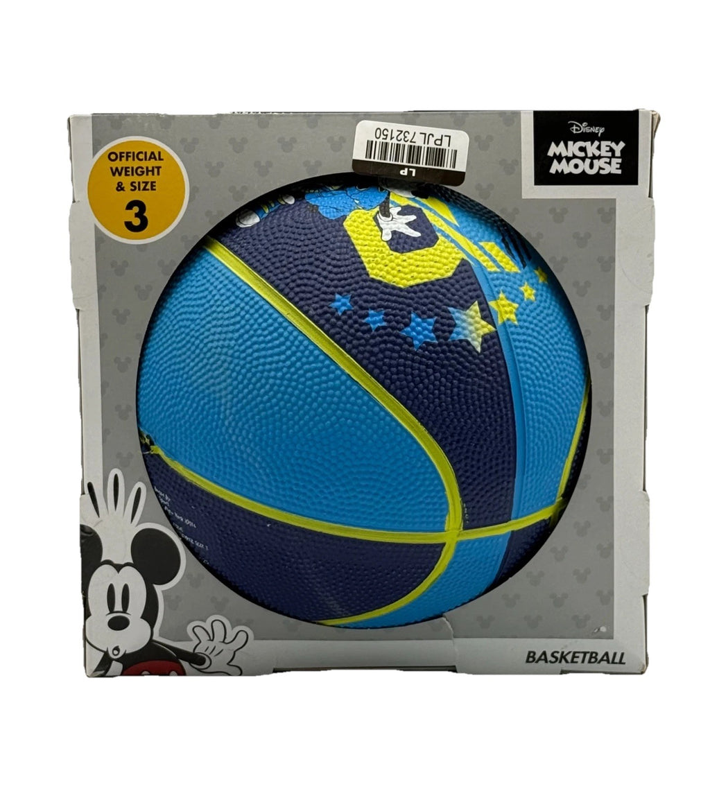 New Disney Mickey Mouse Basketball Kids Official Weight Blue Yellow - Size 3