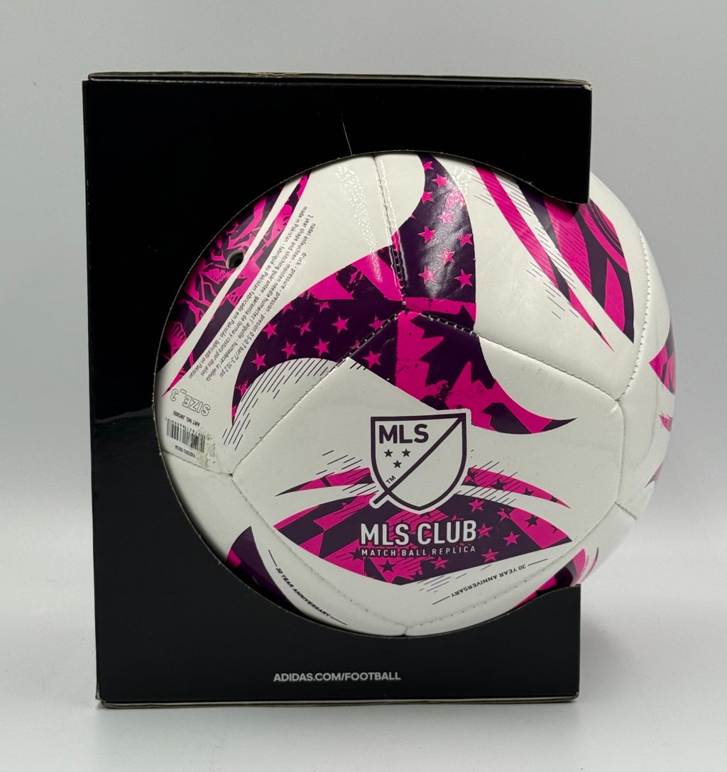 New Adidas MLS Club Youth Soccer Ball Pink White Training Football - Size 3