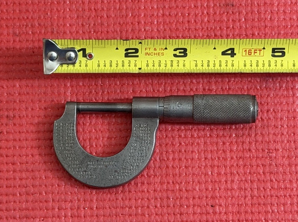 Vintage L.S. Starrett No. 209 CF 0-1” Machinist Micrometer – Athol Mass USA