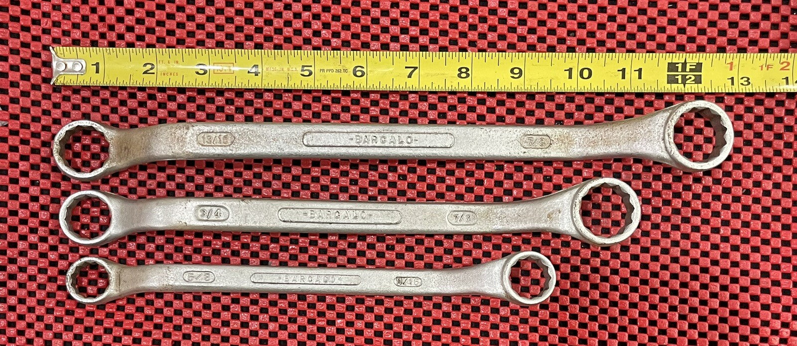 Barcalo 3 Pc Set Double Box Offset SAE Wrench Set Made in USA  N1