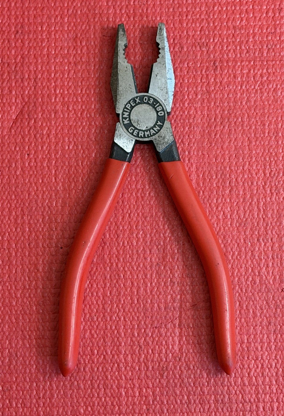 Knipex 03-180 Combination Pliers W/Red Handle Made In Germany