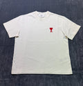 NWT Ami T-Shirt Men's X-Small White Short Sleeve Crew Neck Pullover Lightweight