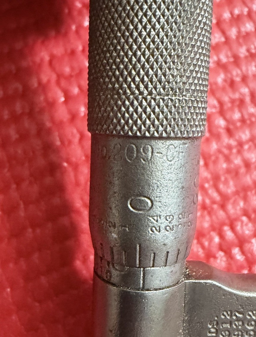 Vintage L.S. Starrett No. 209 CF 0-1” Machinist Micrometer – Athol Mass USA