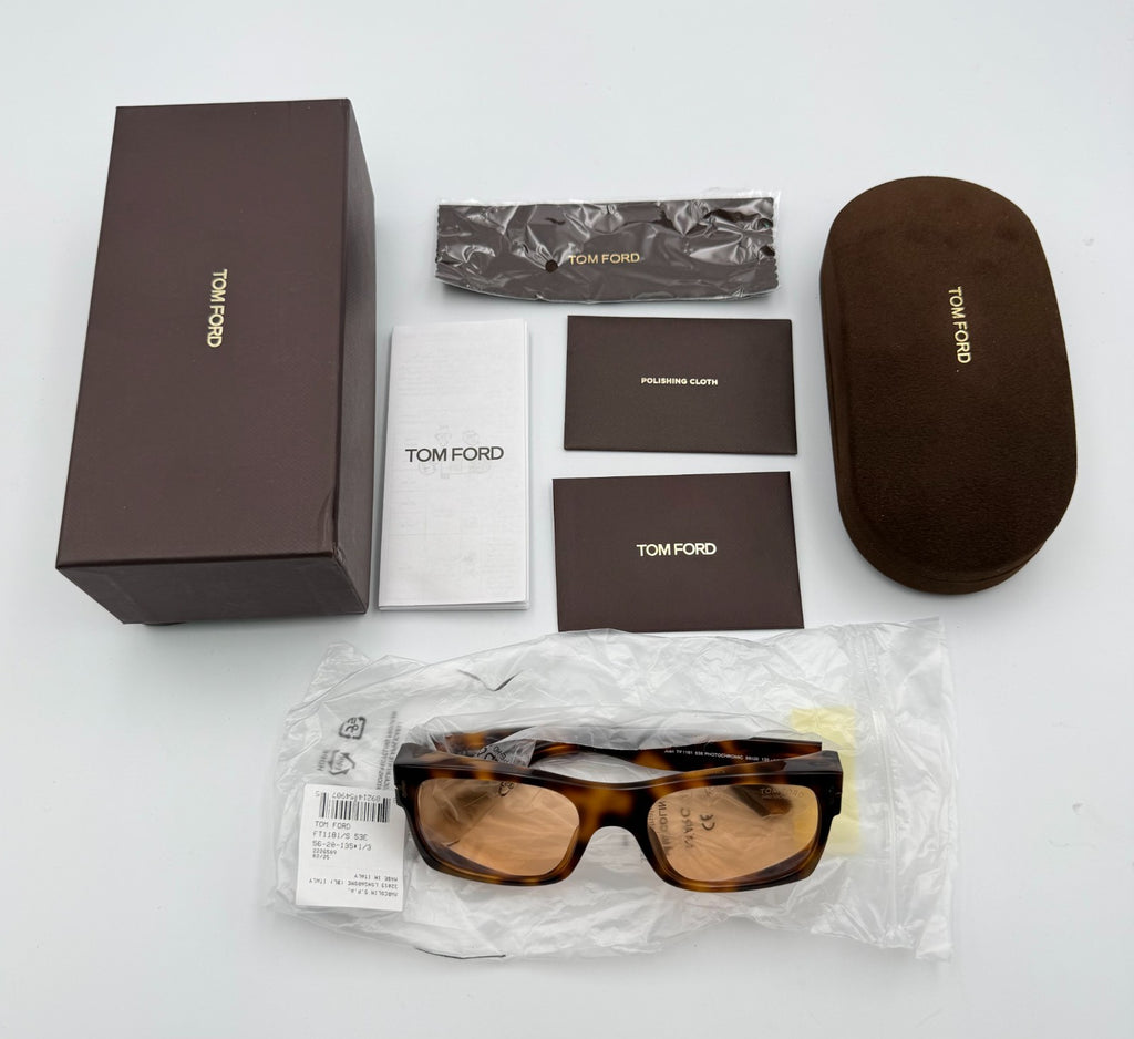 Tom Ford FT1181 JUAN 53E Stylish Sunglasses Men's Brown Frame 100% UV Protection