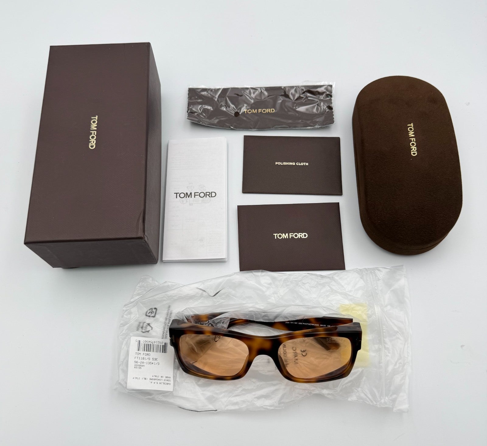 Tom Ford FT1181 JUAN 53E Stylish Sunglasses Men's Brown Frame 100% UV Protection