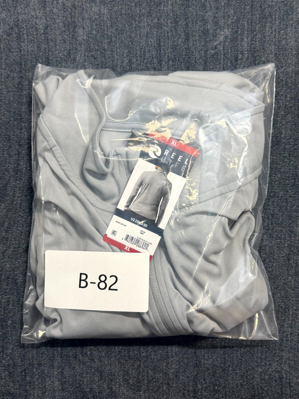 NWT Reel Life Women's Long Sleeve 1/2 Zip LS UV Shirt Size XL Grey