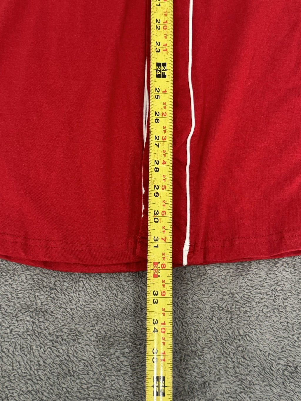 Aeropostale Button Up Baseball Sports Mens Size Large Red/ White Long Sleeve NWT