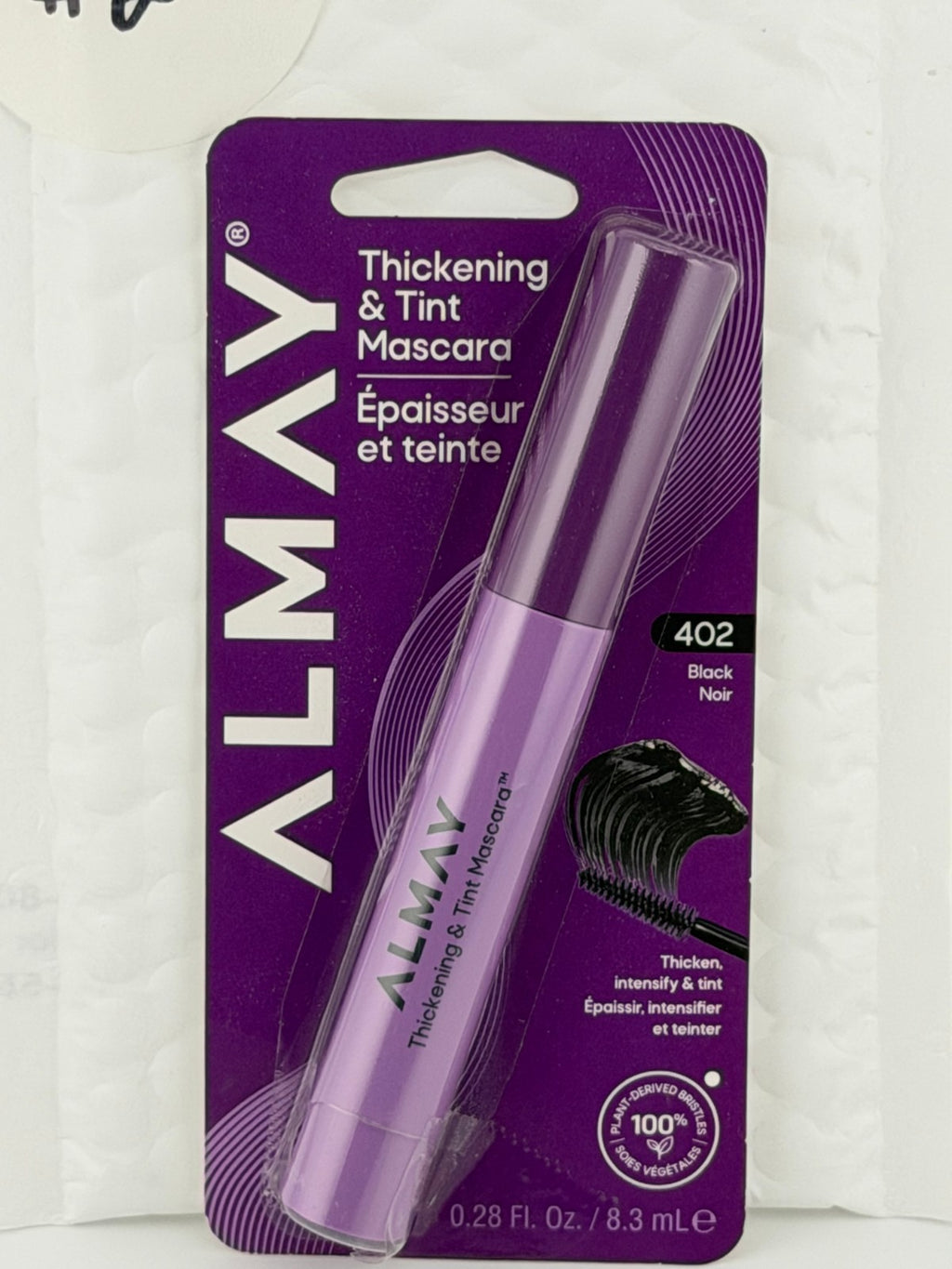 NEW Almay Thickening & Tint Nourishing Mascara, 402 Black Noir - 0.28 fl oz