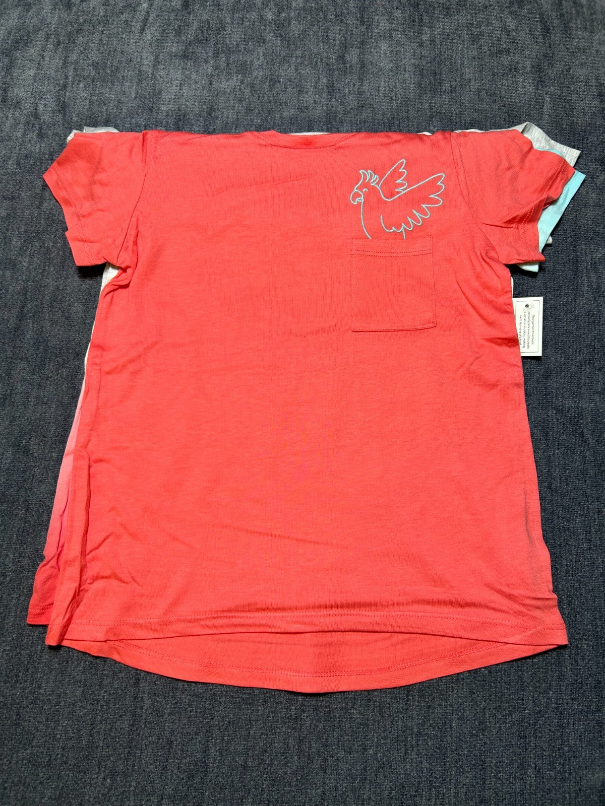 NWT Member's Mark My Favorite Active Tees Girls 10/12 Multicolor Preppy - 3-Pack