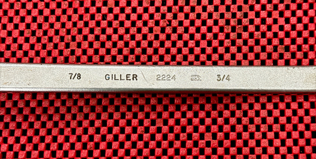 Giller 2224 Vintage Offset Box End Wrench 7/8" x 3/4" 12 point Made In USA