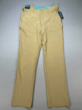 NWT Birdie Bound Golf Pants Men's 32X32 Beige Flat Front Lightweight Performance