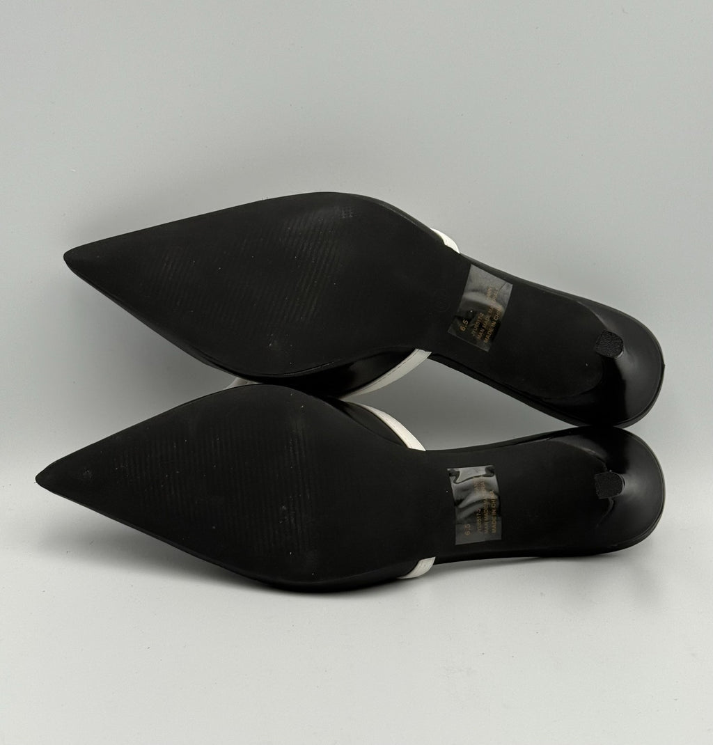New Cape Robbin Hanny Slip-on Kitten Heel Shoes Women's 6.5 Black Pointed Toe