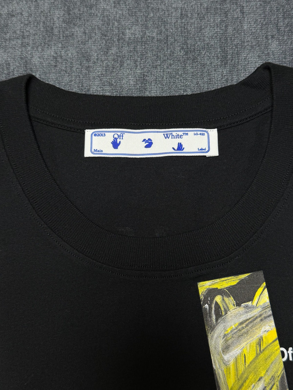 NWT Off-White Graphic T-Shirt Men's XL Black Short Sleeve Crew Neck 100% Cotton