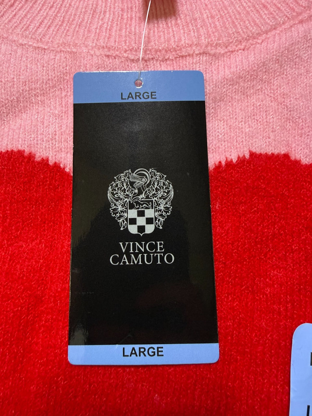 NWT Vince Camuto Valentine's Sweater Women's Large Pink Long Sleeve Pullover