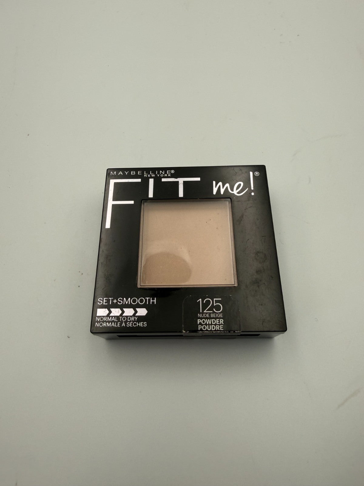 New Maybelline Fit Me Set + Smooth 125 Nude Beige Makeup Pressed Powder - 0.3 Oz