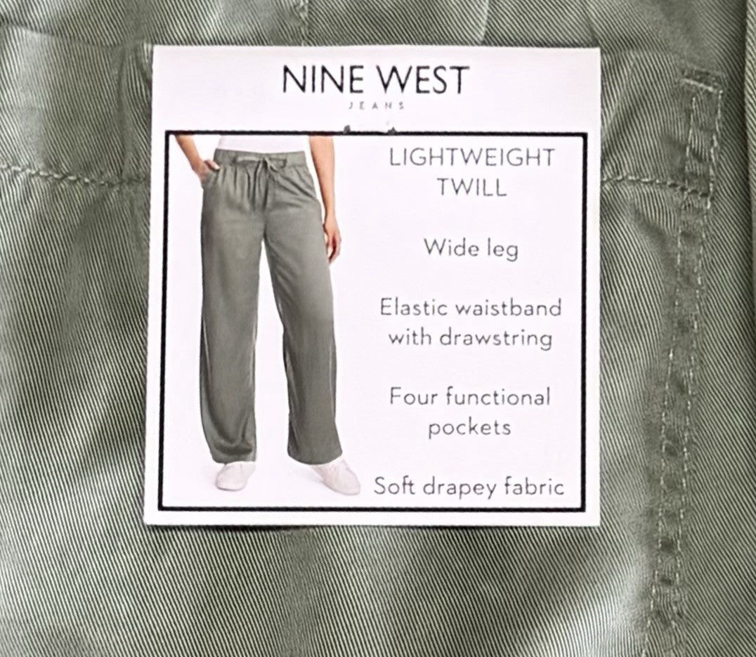 Nine West Women's Lightweight Twill Pant Olive CHOOSE YOUR SIZE | NEW