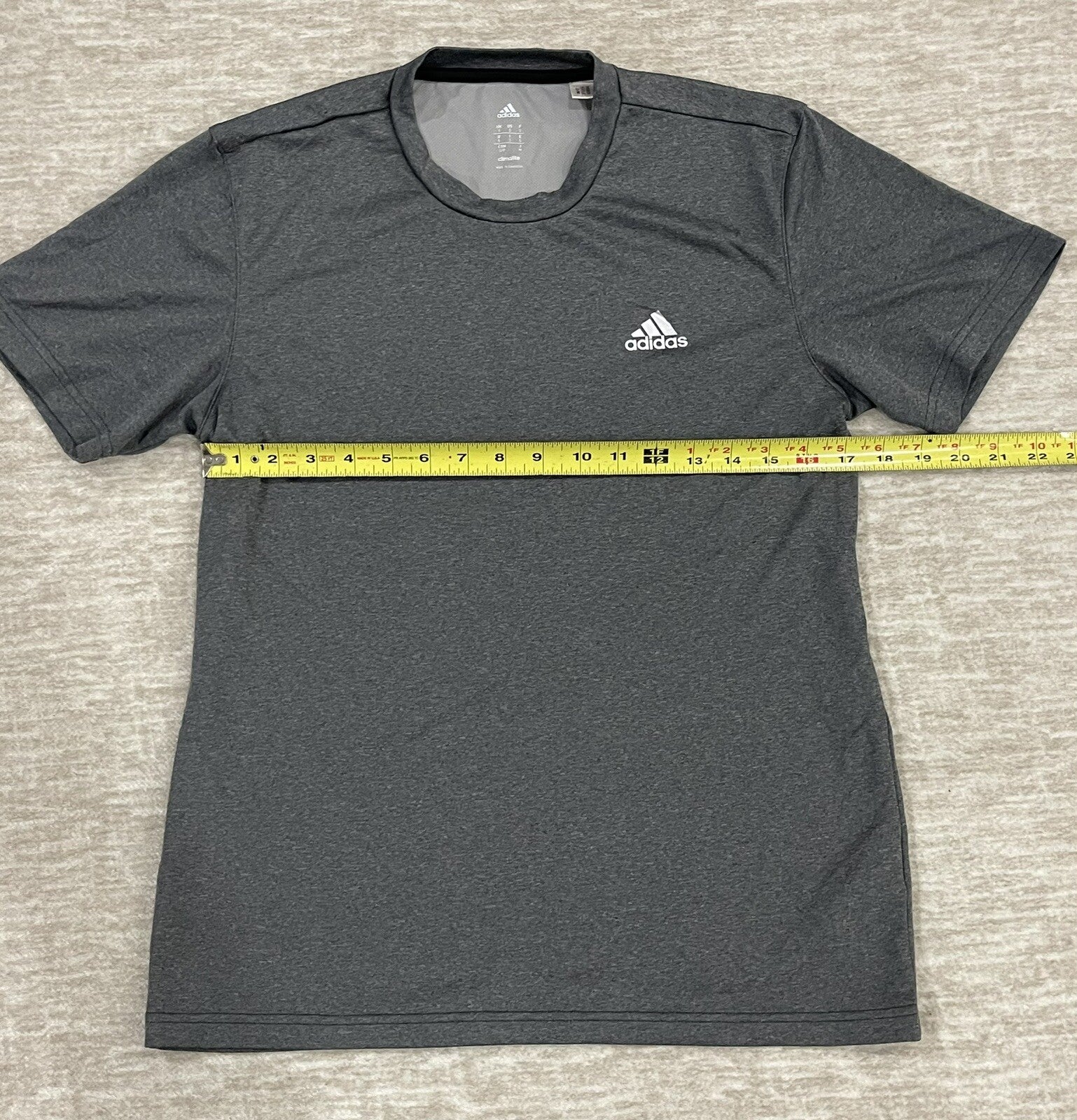 Adidas Climalite Grey Dry Fit Short Sleeve Shirt, Men’s T-shirt Small (S)