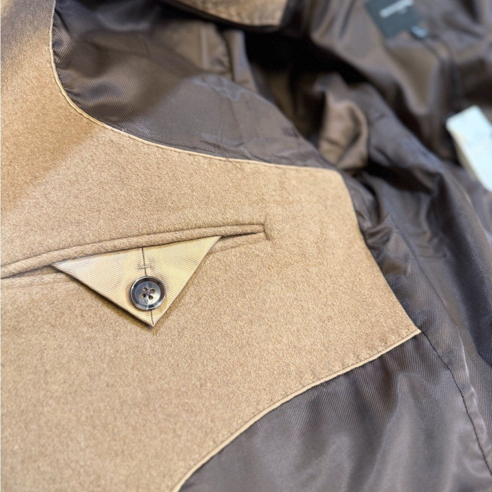 Wool Men's Tan Overcoat - Brand new