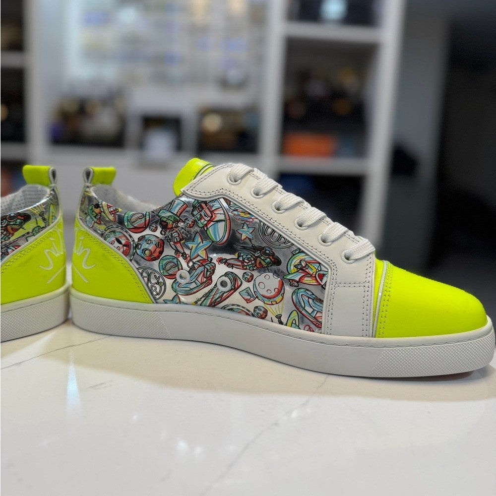 o1s1wg110924 Fun Louis Junior Low Top Sneaker in Yellow