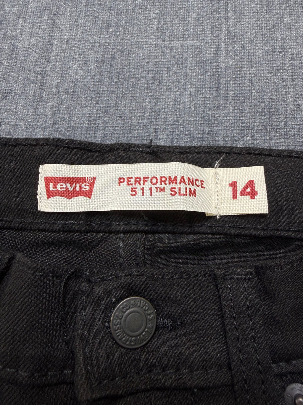 NWT Levi's 511 Performance Slim Fit Jeans Women's 14 Black Dark Wash 5-Pockets