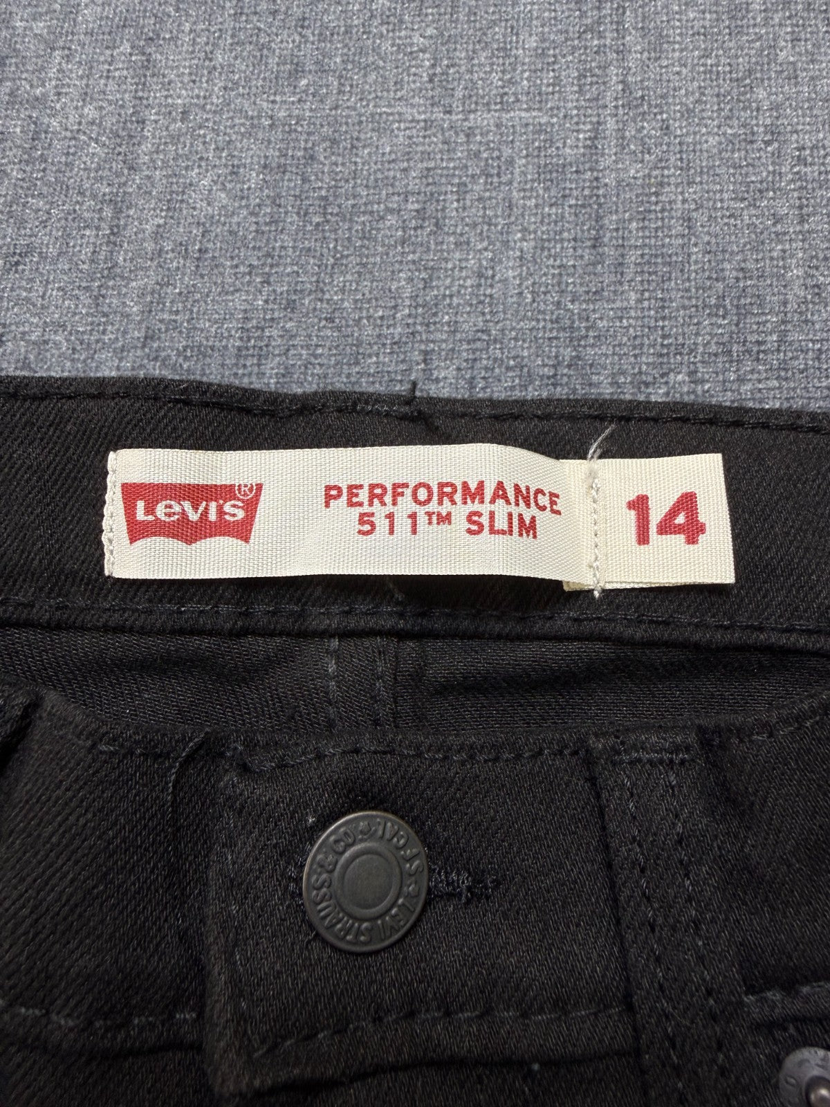 NWT Levi's 511 Performance Slim Fit Jeans Women's 14 Black Dark Wash 5-Pockets