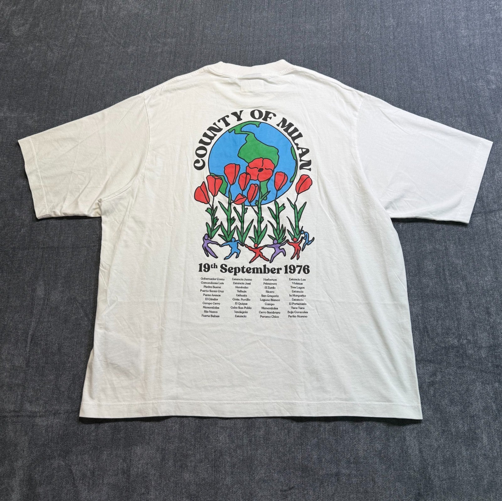 NWT Marcelo Burlon County of Milan Logo T-Shirt Men's Medium White Short Sleeve