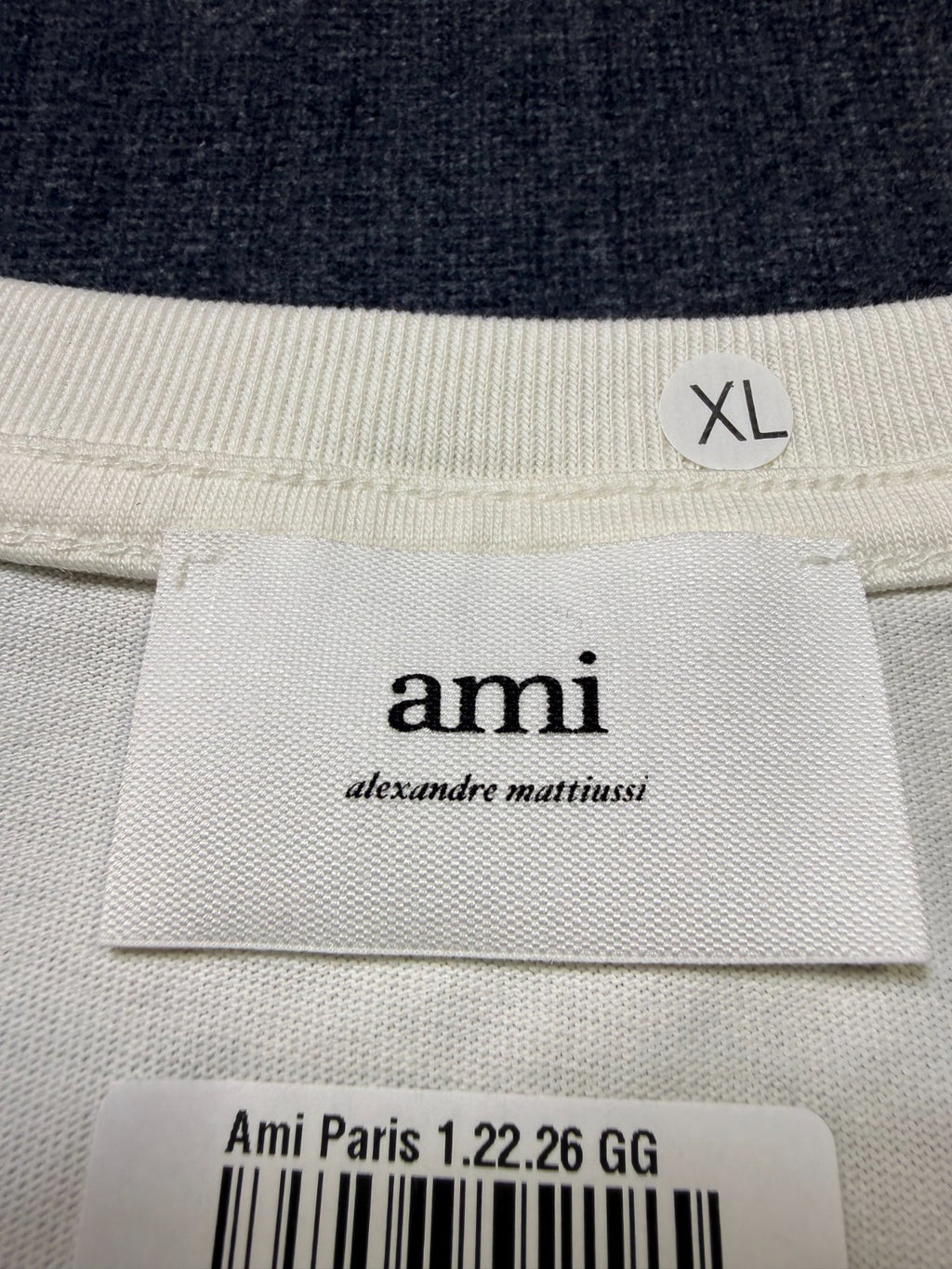 NWT Ami T-Shirt Men's X-Large White Short Sleeve Crew Neck Pullover Lightweight]