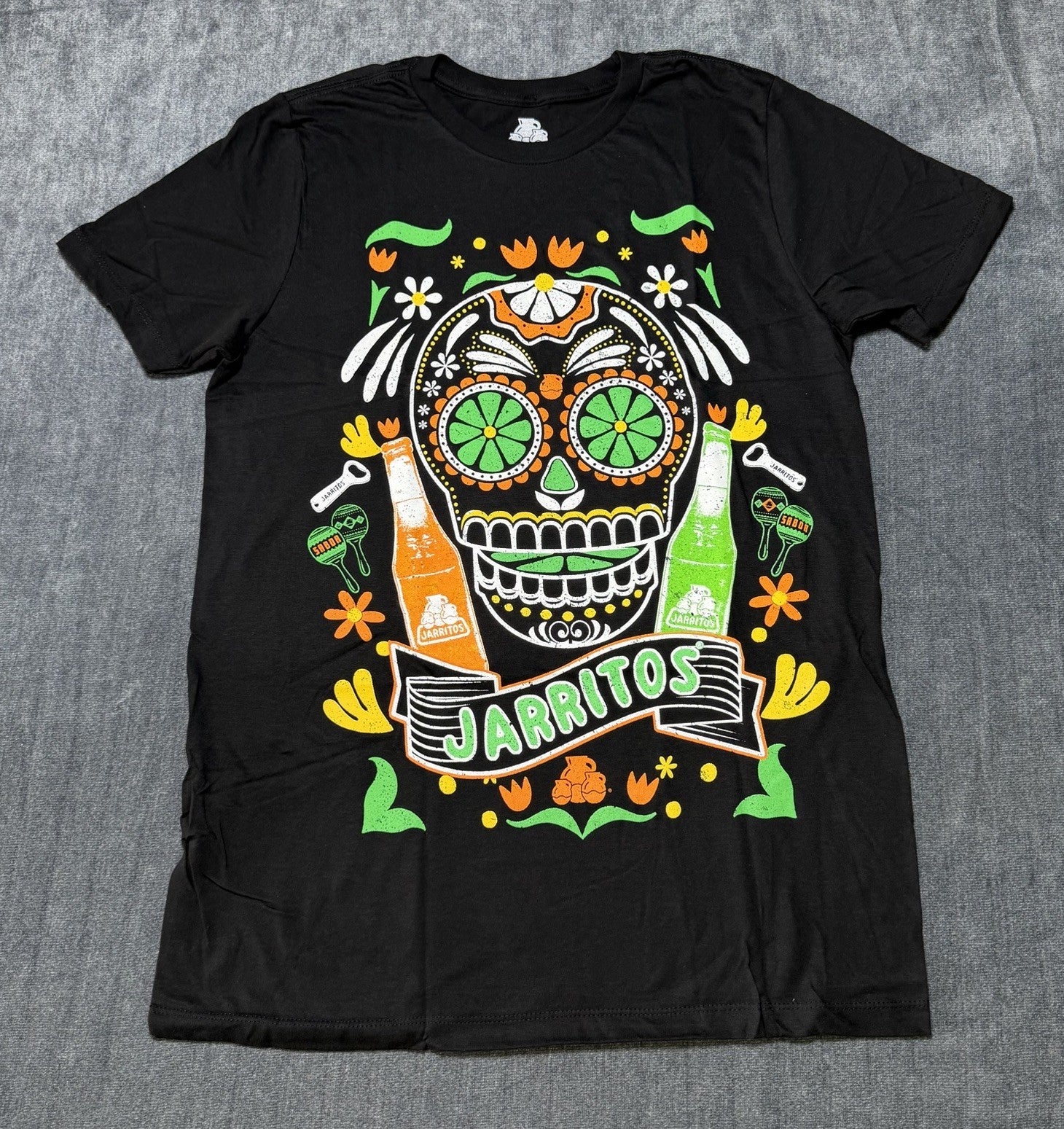 Jarritos Soda Mexican Soft Drink Graphic T-Shirt Men's Large Black Short Sleeve