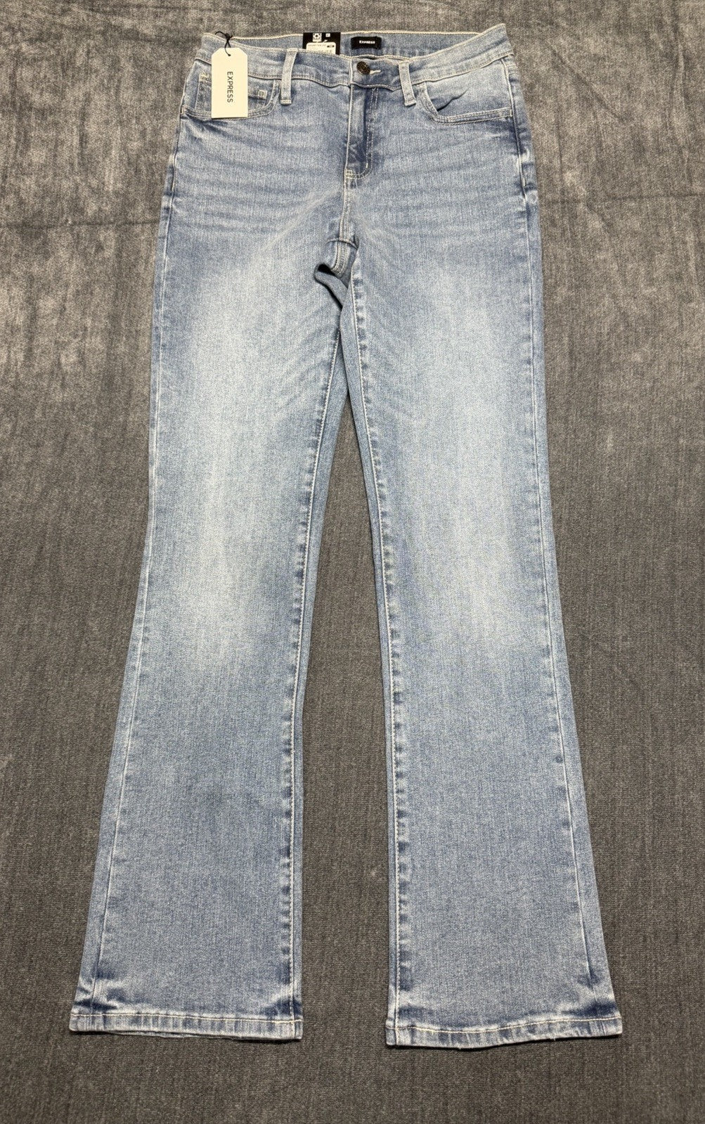 NWT Express Bootcut Jeans Women's 10 Blue Light Wash Casual 5-Pockets Zip Fly
