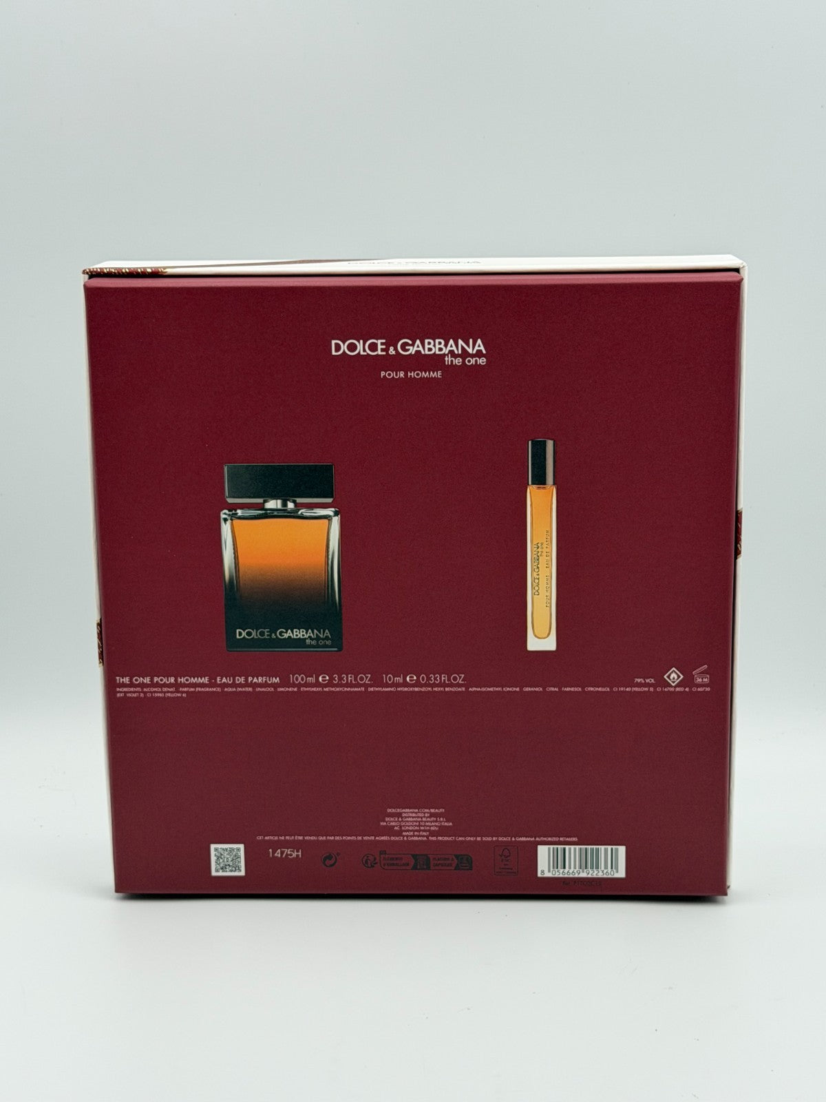 NEW Dolce & Gabbana The One For Men's Eau de Parfum - 2 Piece Gift Set