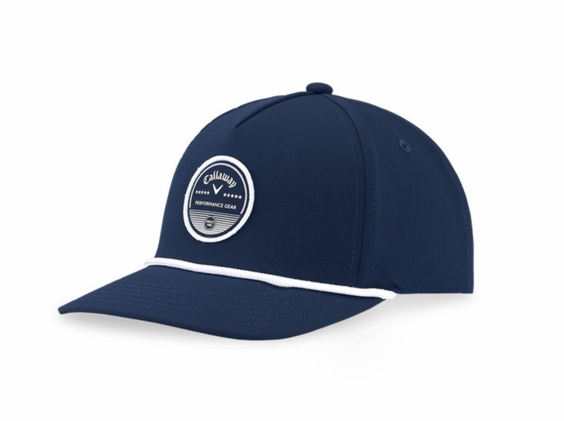 Callaway Bogey Free Golf Rope Cap Performance Navy Blue Adjustable Snapback Hat