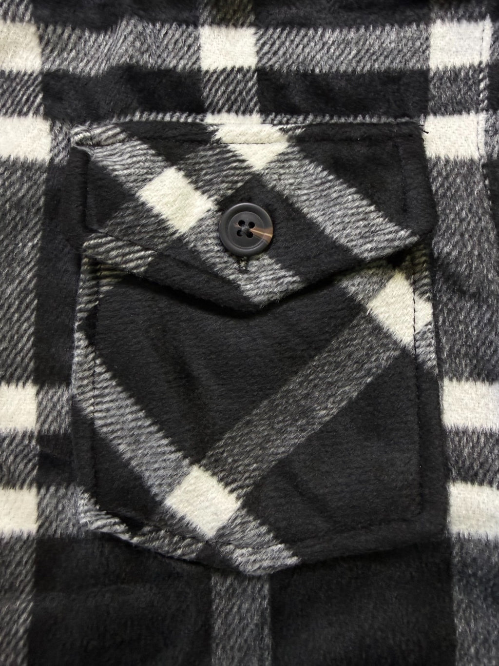 NWT Member's Mark Button-Front Plaid Shacket Women's Medium Black/White Pockets