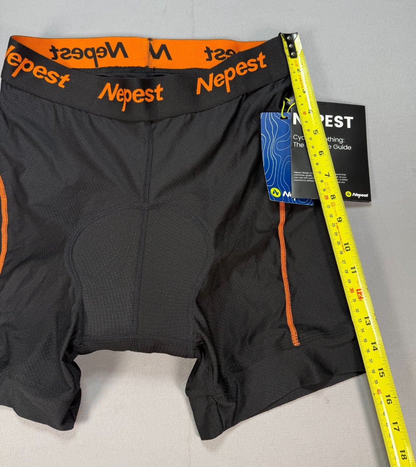NWT Nepest Padded Cycling Shorts Men's Medium Black Bike Underwear Bicycle Gear
