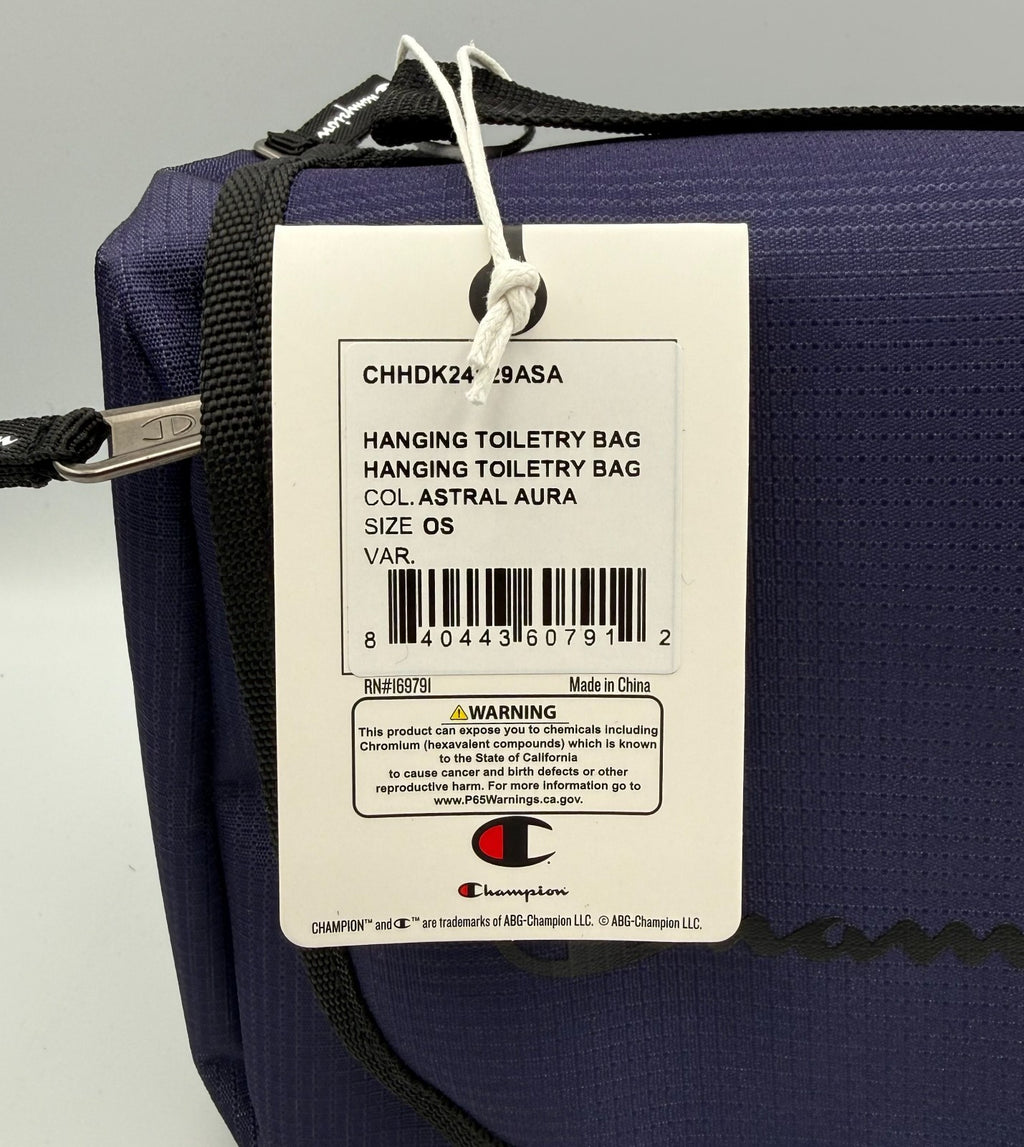 NWT Champion Defender Hanging Toiletry Bag Astral Aura Blue Travel Wash Kit Case
