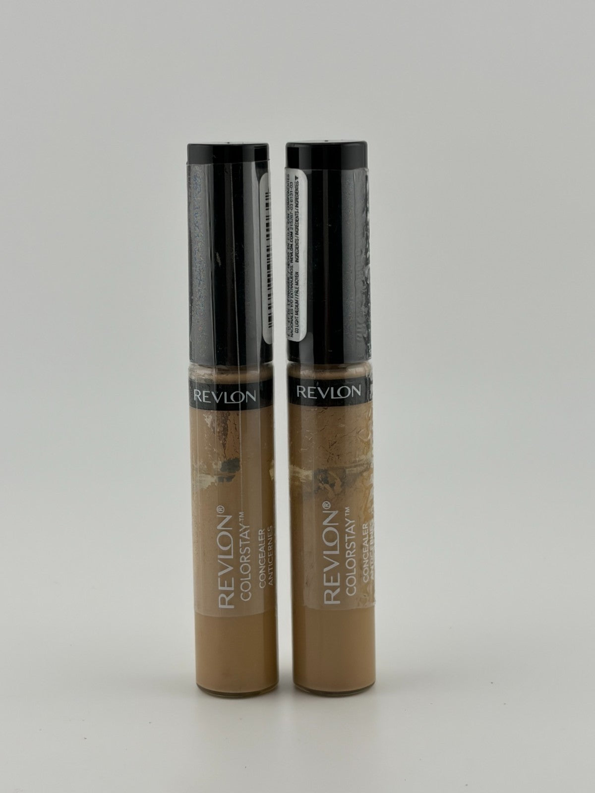 New Revlon ColorStay Full Coverage Concealer Makeup 03 Light Medium - Set of 2