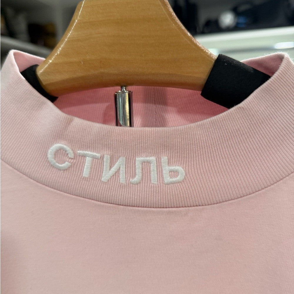 Heron Preston Pink Long Sleeve Top Size Small