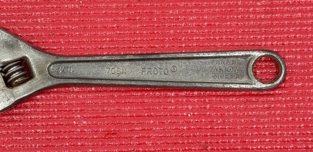 Vintage Proto 708N 8” Adjustable Wrench made In USA  N3