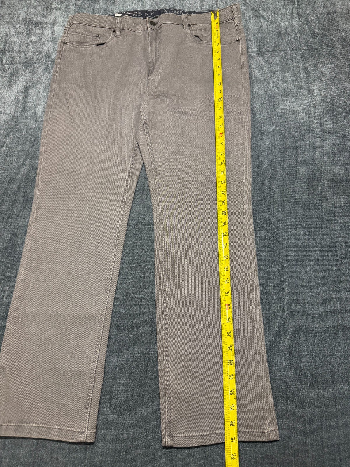 NWT Jachs New York Jeans Men's 40X32 Gray Denim Straight Leg Casual 5-Pockets