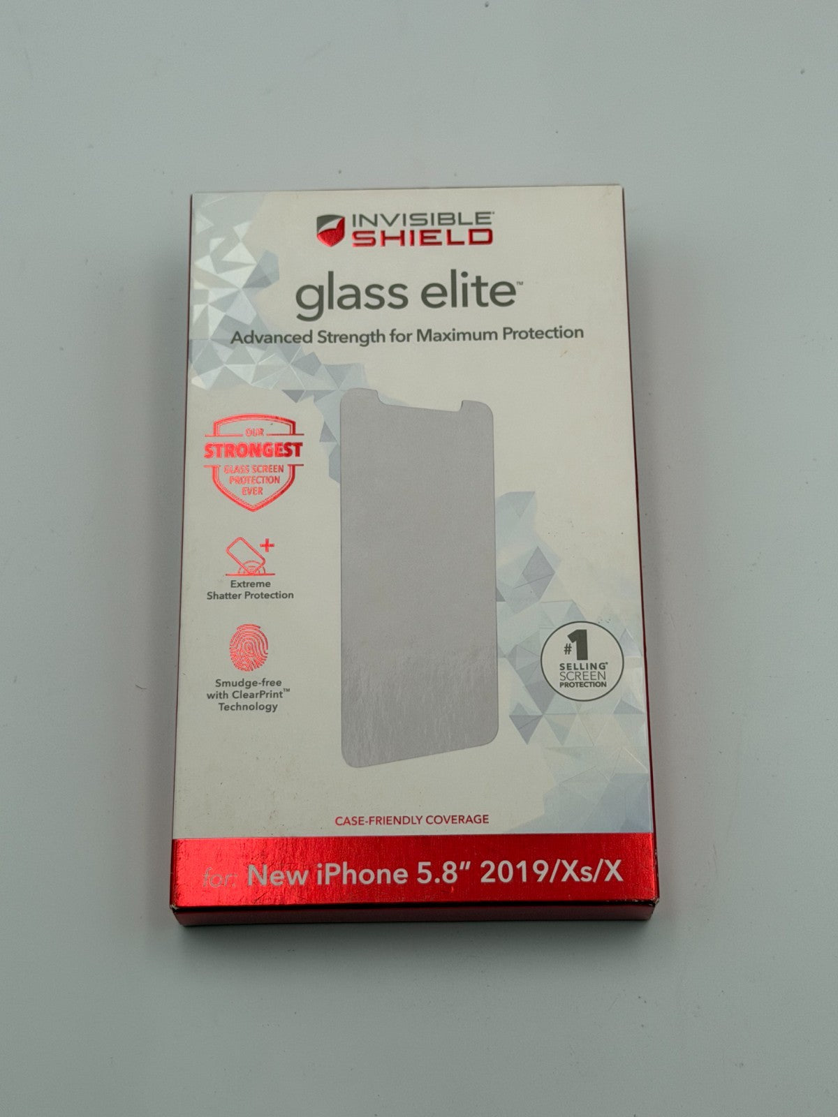 ZAGG InvisibleShield Glass Elite Smudge Free Screen Protector Apple iPhone X/Xs
