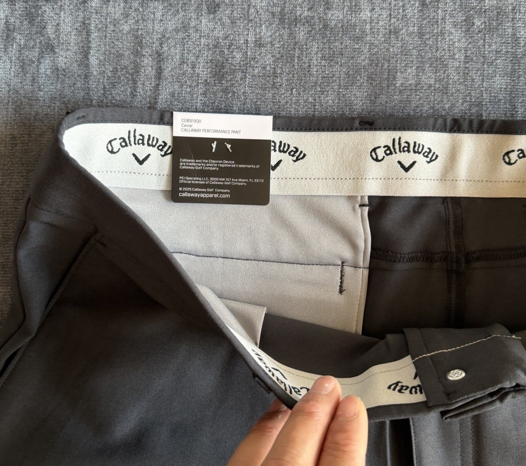 Callaway Opti-Dri Stretch Golf Pants Caviar Men's 38x30 Performance NWT