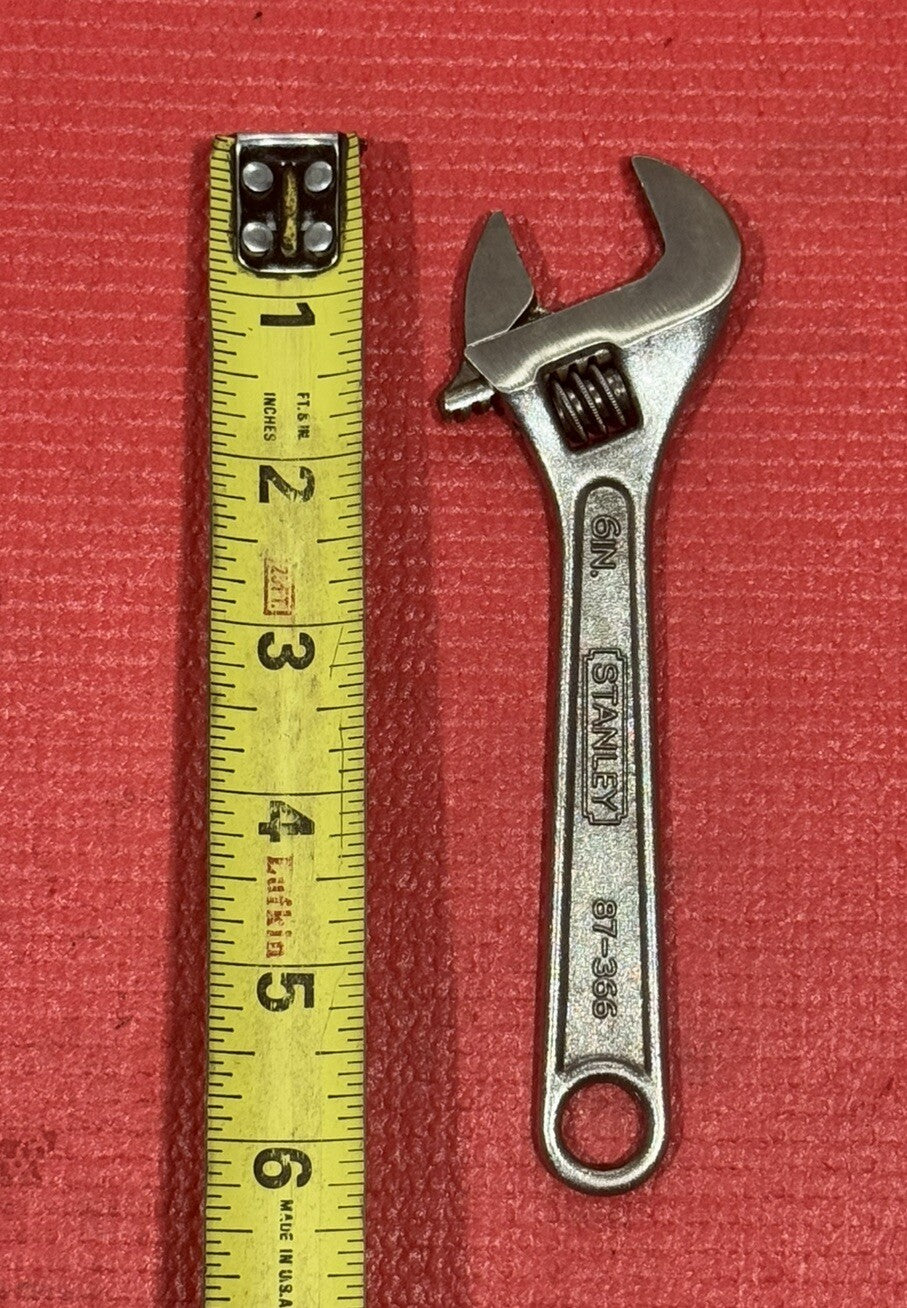 Vintage STANLEY 87-366  6" ADJUSTABLE WRENCH  Crescent Wrench Japan Nice!