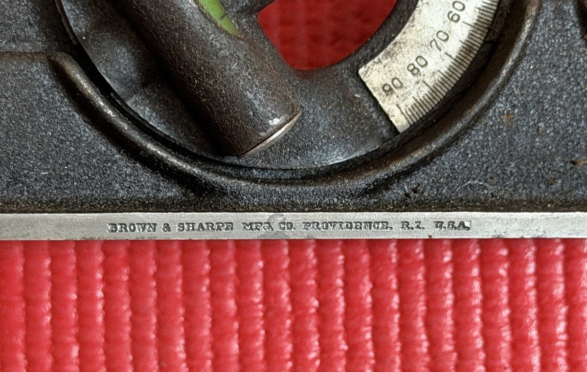 Vintage Brown & Sharpe Mfg. Co. Protractor Head Made In USA