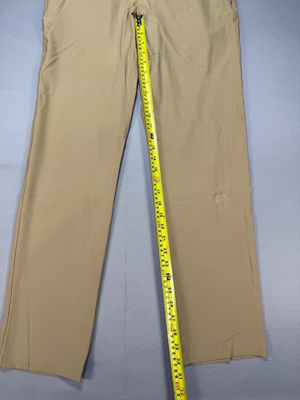 NWT Birdie Bound Golf Pants Men's 32X32 Beige Flat Front Lightweight Performance