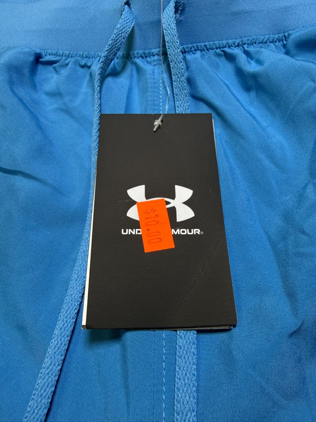NWT Under Armour Launch 7-in 2 in 1 Shorts Men XL Blue Drawstring Elastic Waist