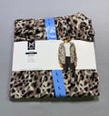 NWT Member's Mark Full-Zip Travel Jacket Women's Large Black/Brown Leopard Print